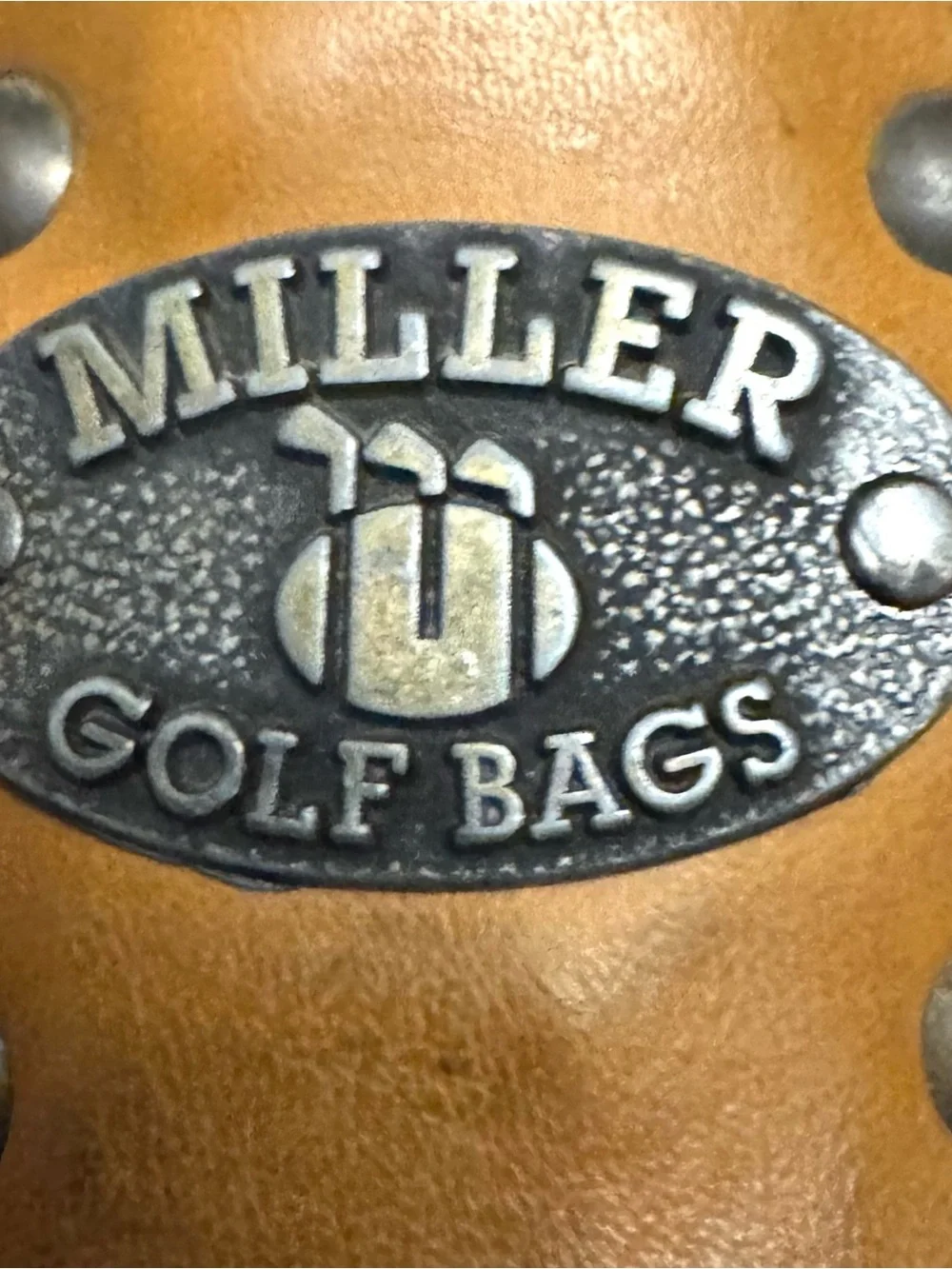 Vintage Miller Golf Bag Woven Tapestry Leather Pro Model 6-Way Made in USA Retro